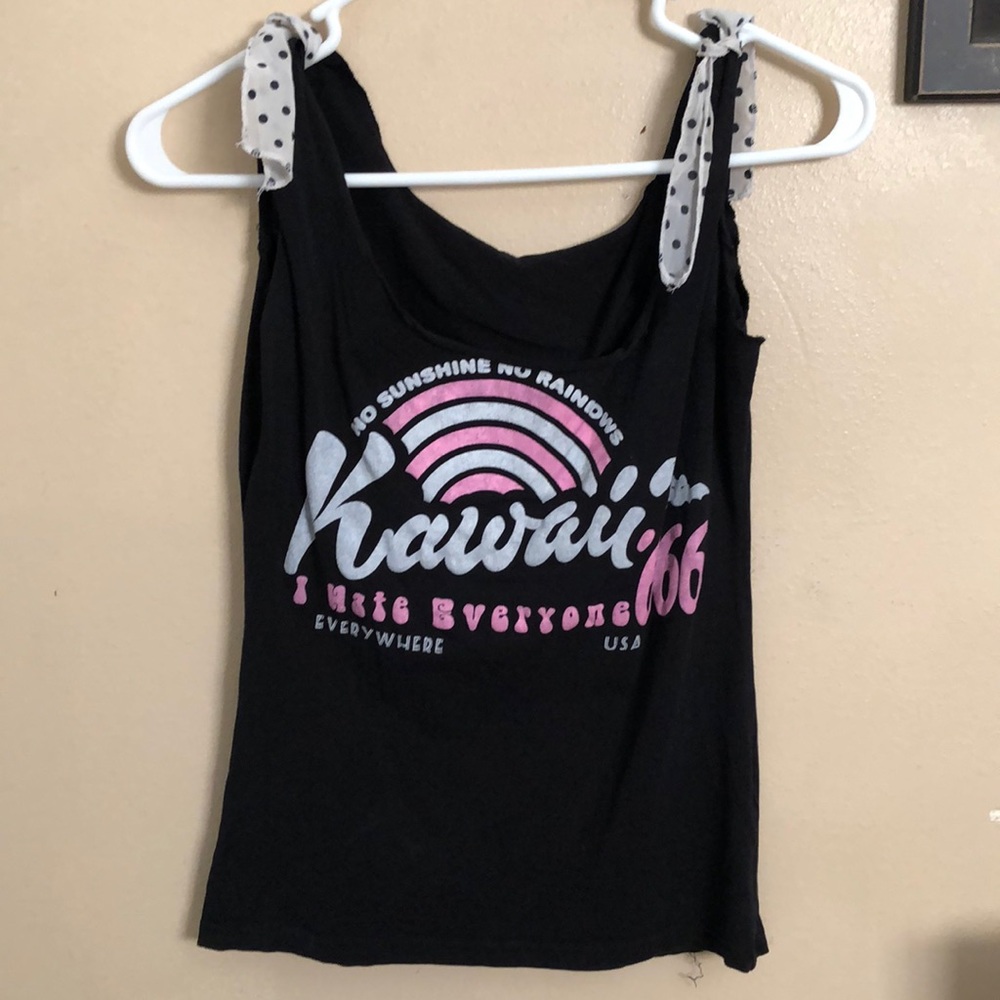 Sourpuss clothing black fitted sleeveless tee size medium